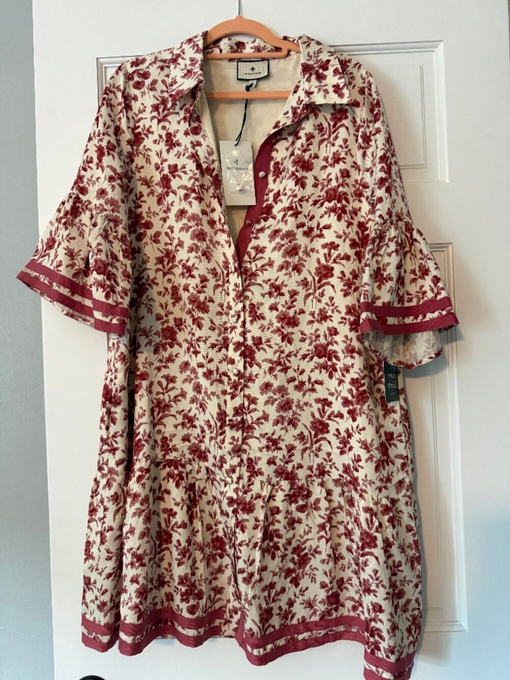 Pomegranate Bloom Rowe Dress by Tuckernuck